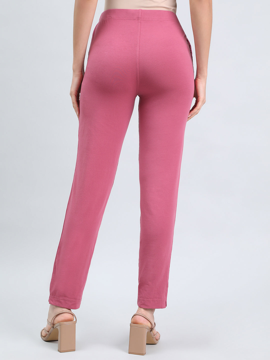 Light Wine Cotton Stretch Kurti Pants