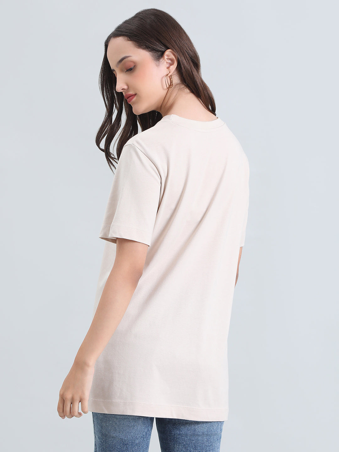 Cotton Jersey Crew Neck Regular Long T-Shirt