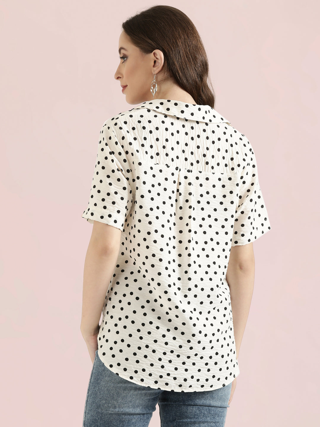 Airflow Hammered Classic Collar Printed Casual Shirt