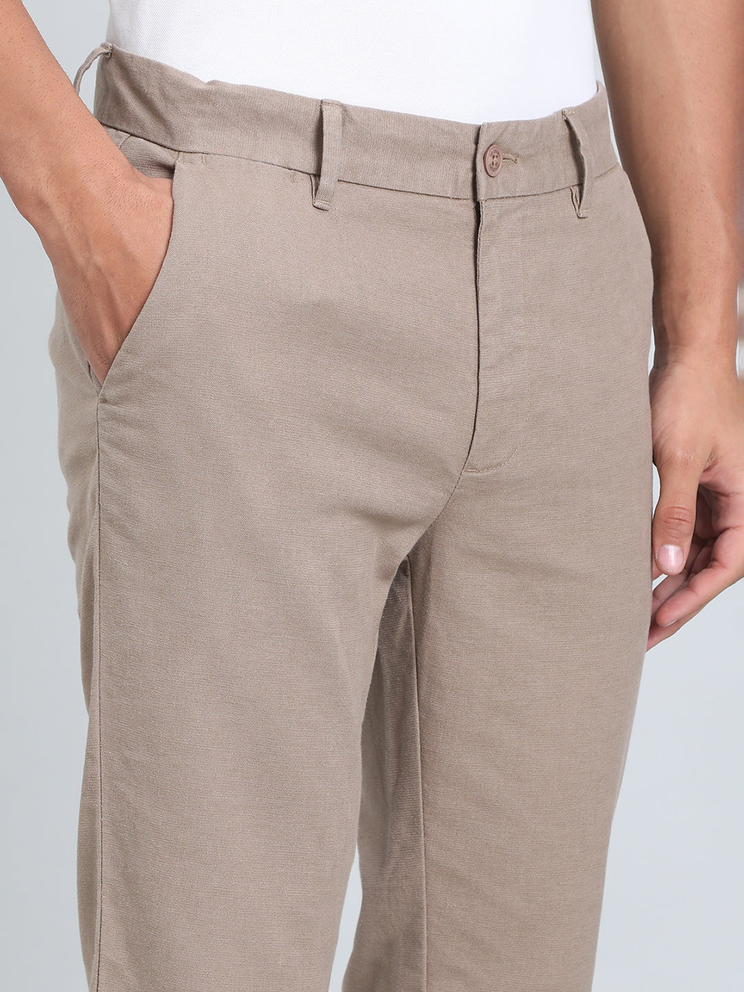 Linen Blend Smart Fit Stretch Pants
