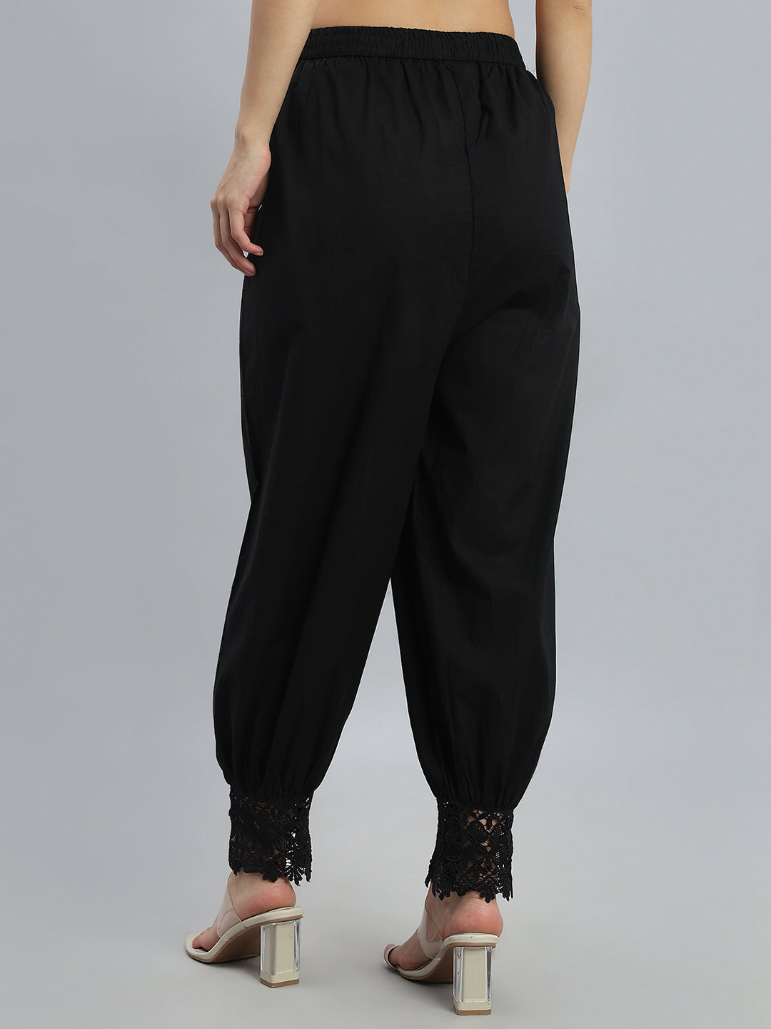 Black Embroidered Lace Salwar