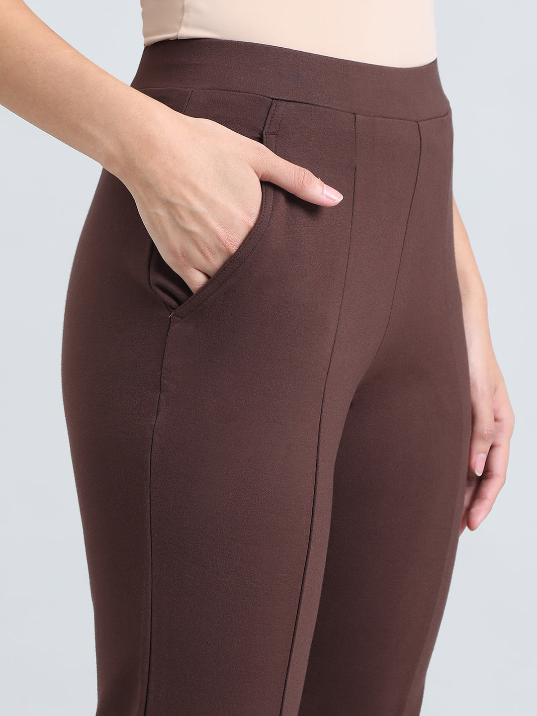 Dark Brown Roma Ponte Pants