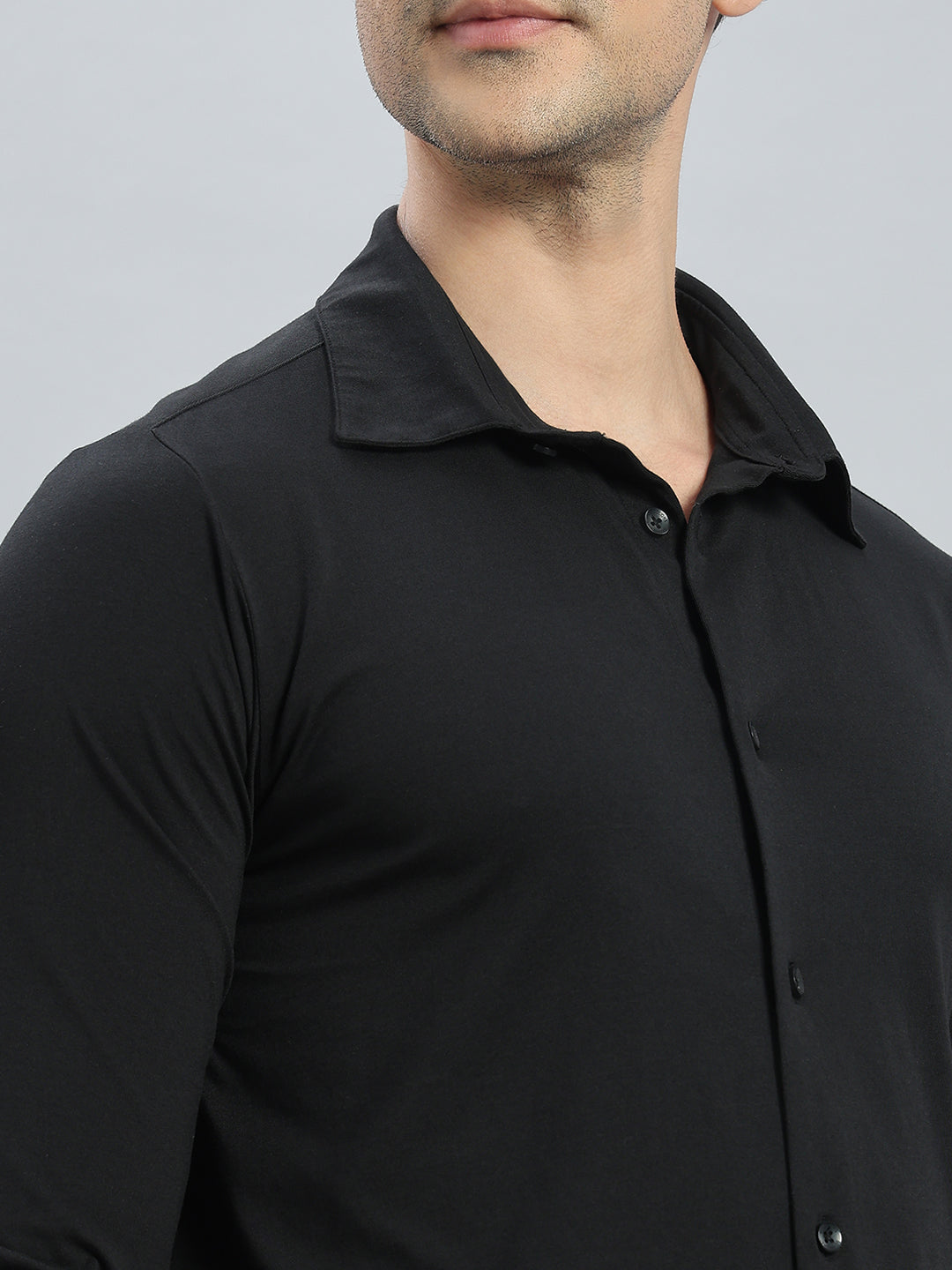 Cotton Stretch Knit Shirt