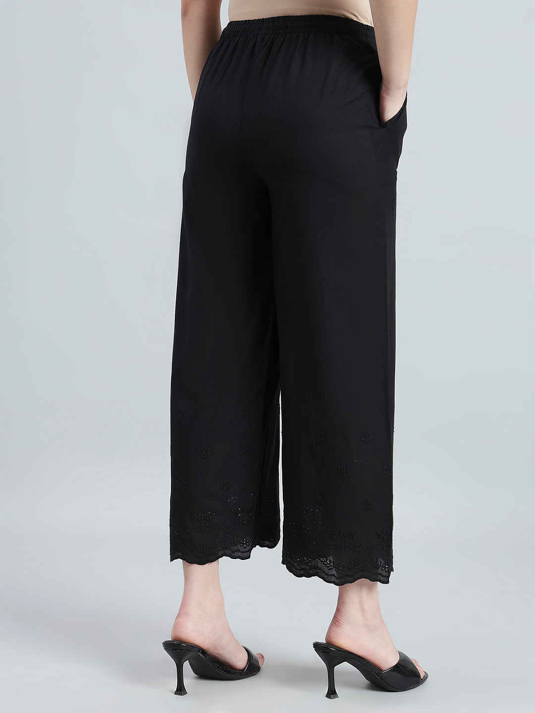 Black 100% Cotton Hakoba Wide Pant
