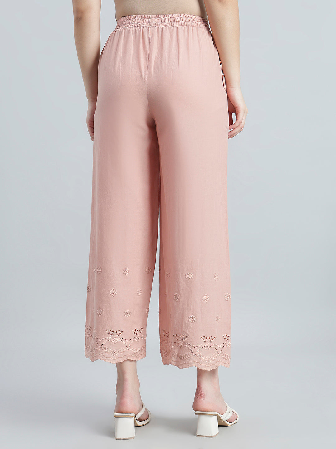 Baby Pink 100% Cotton Hakoba Wide Pant