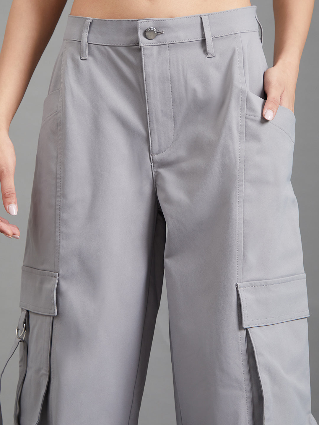 Ebony Grey Cargo Pants