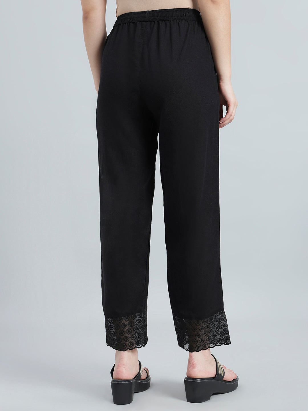 Black Organza Ethnic Pant
