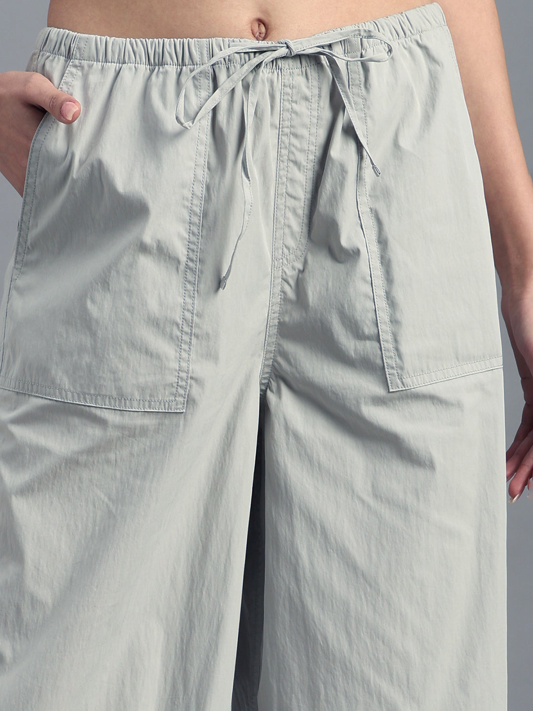 Ebony Grey Parachute Pants