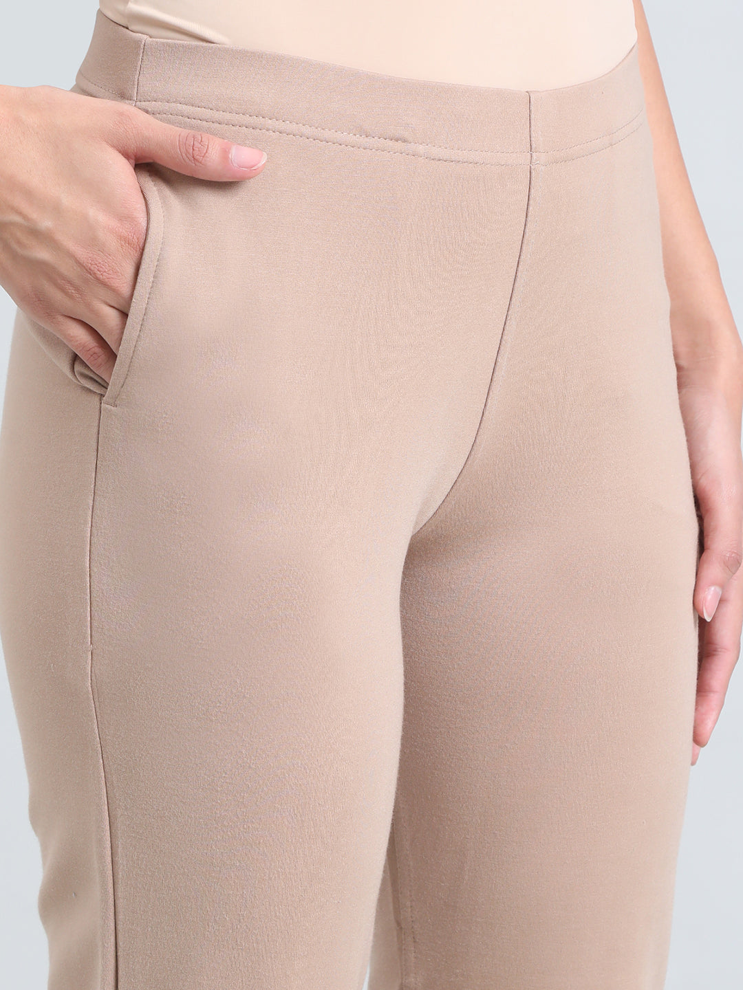 Light Wheat Ponte Smart Fit Kurti Pant