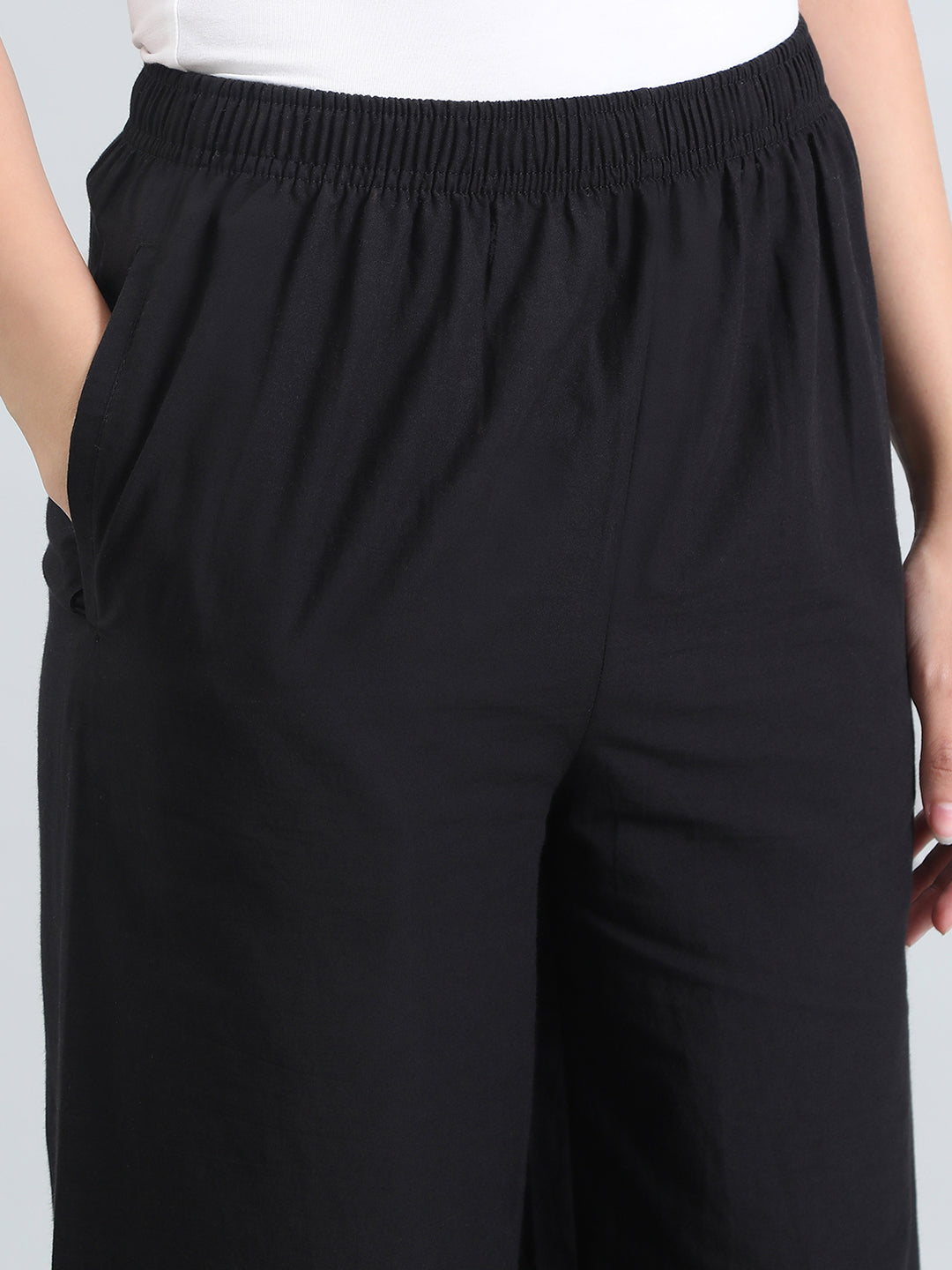 Black Cotton Hakoba Palazzo