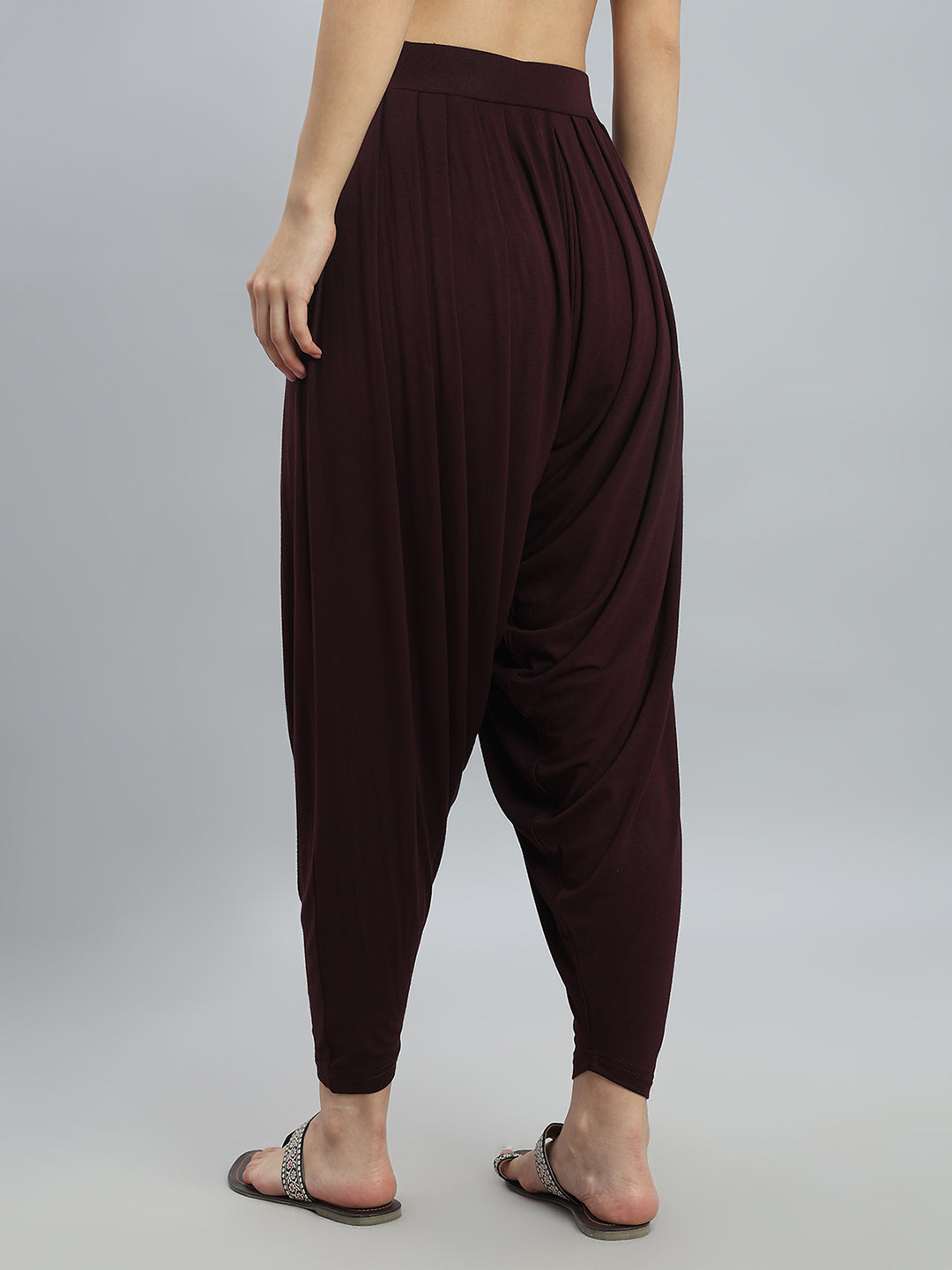Dark Wine Viscose Stretch Patiala