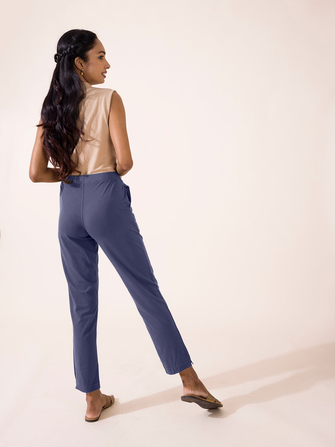 Dark Jean Cotton Stretch Kurti Pants