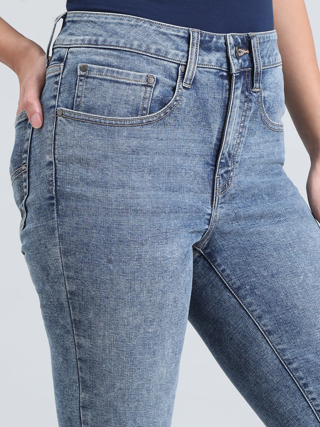 Light Blue Denim Boot Cut Jeans