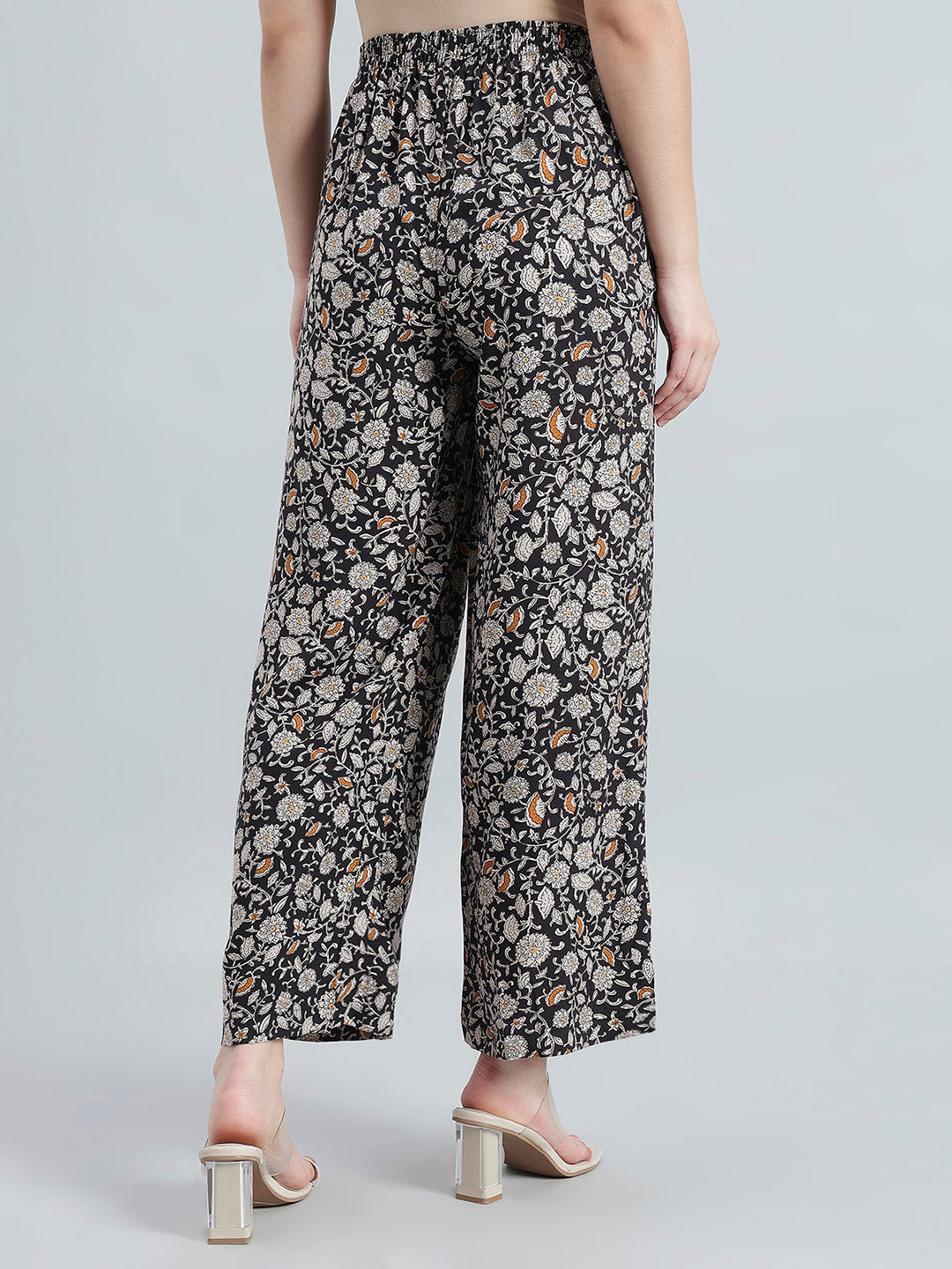 Black Viscoses Printed Palazzo