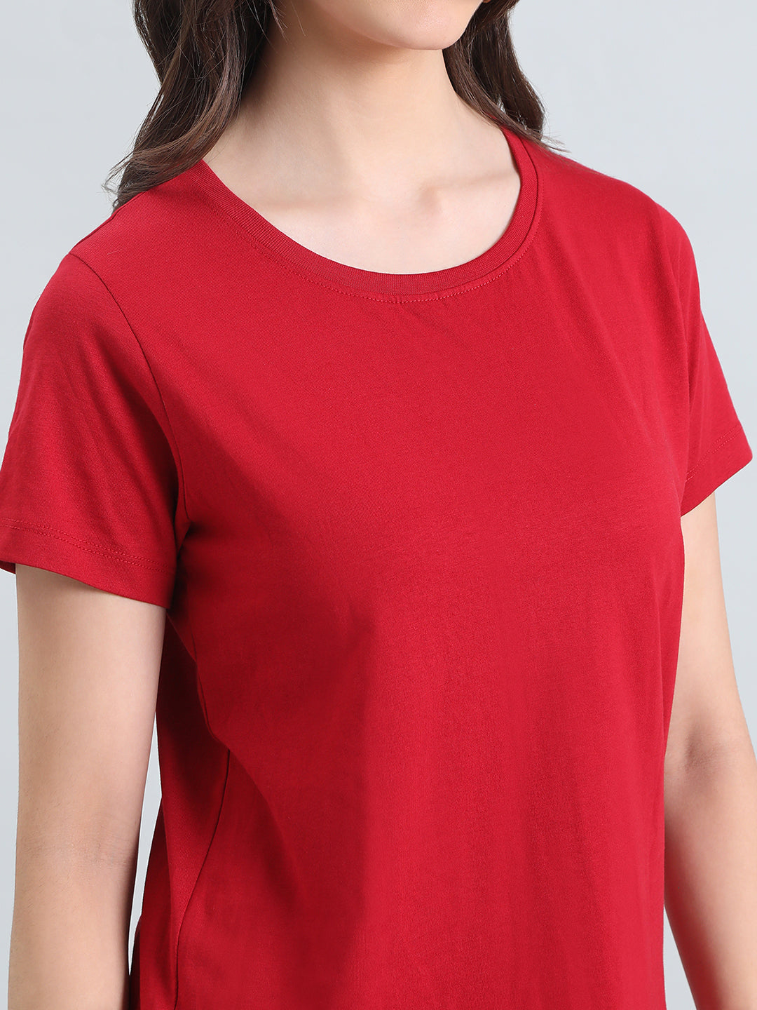 Cotton Jersey Crew Neck Slim Fit T-Shirt