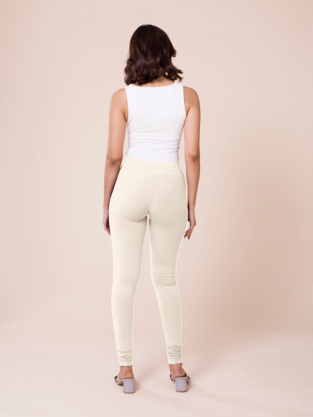 Buy GO COLORS Women's Skinny Fit Cotton Churidar Leggings  (LC_Orange3_S_Orange_S) at