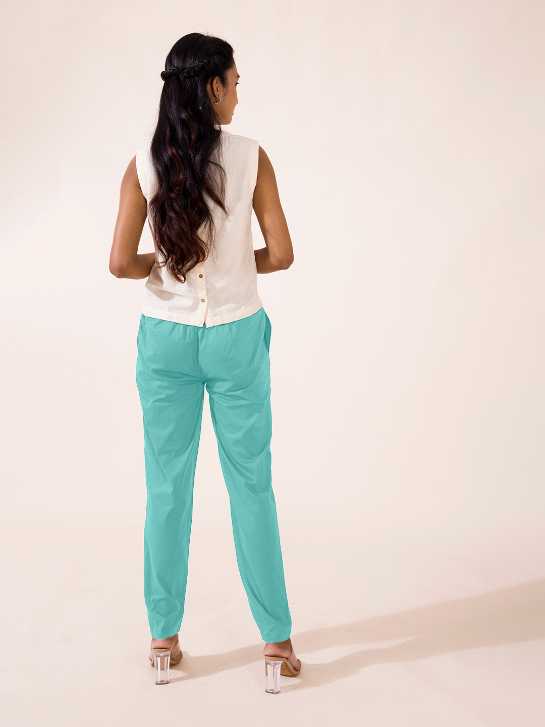 Mint Cotton Cambric Cotton Pants