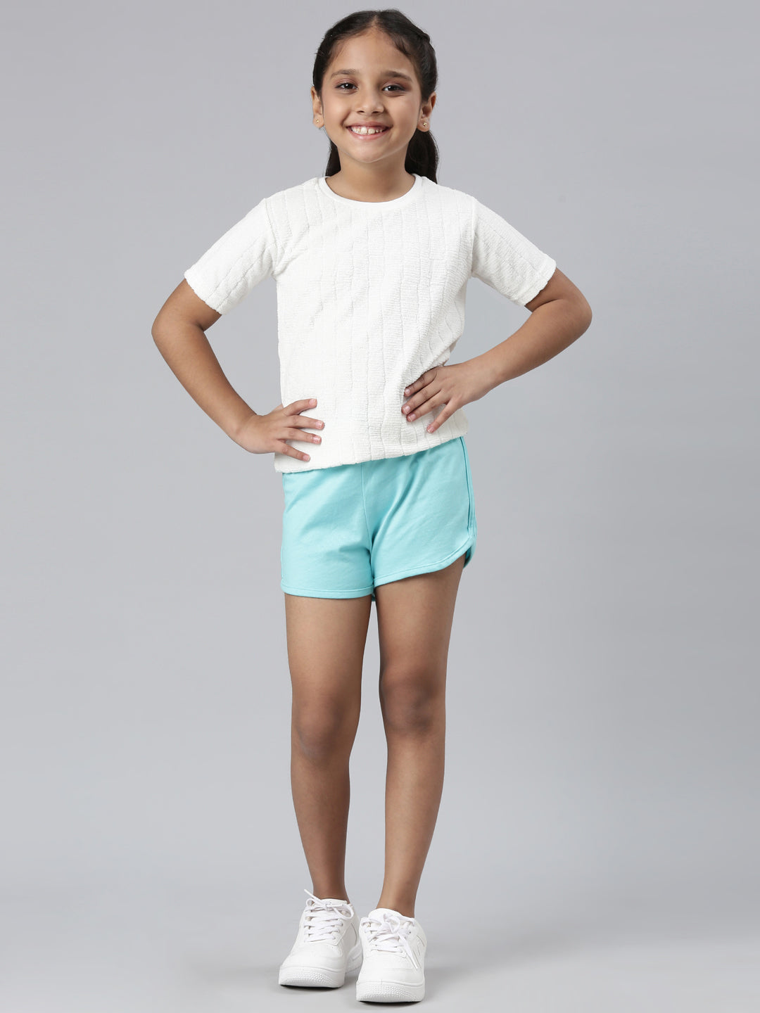 Baby Mint Cotton Knit Shorts