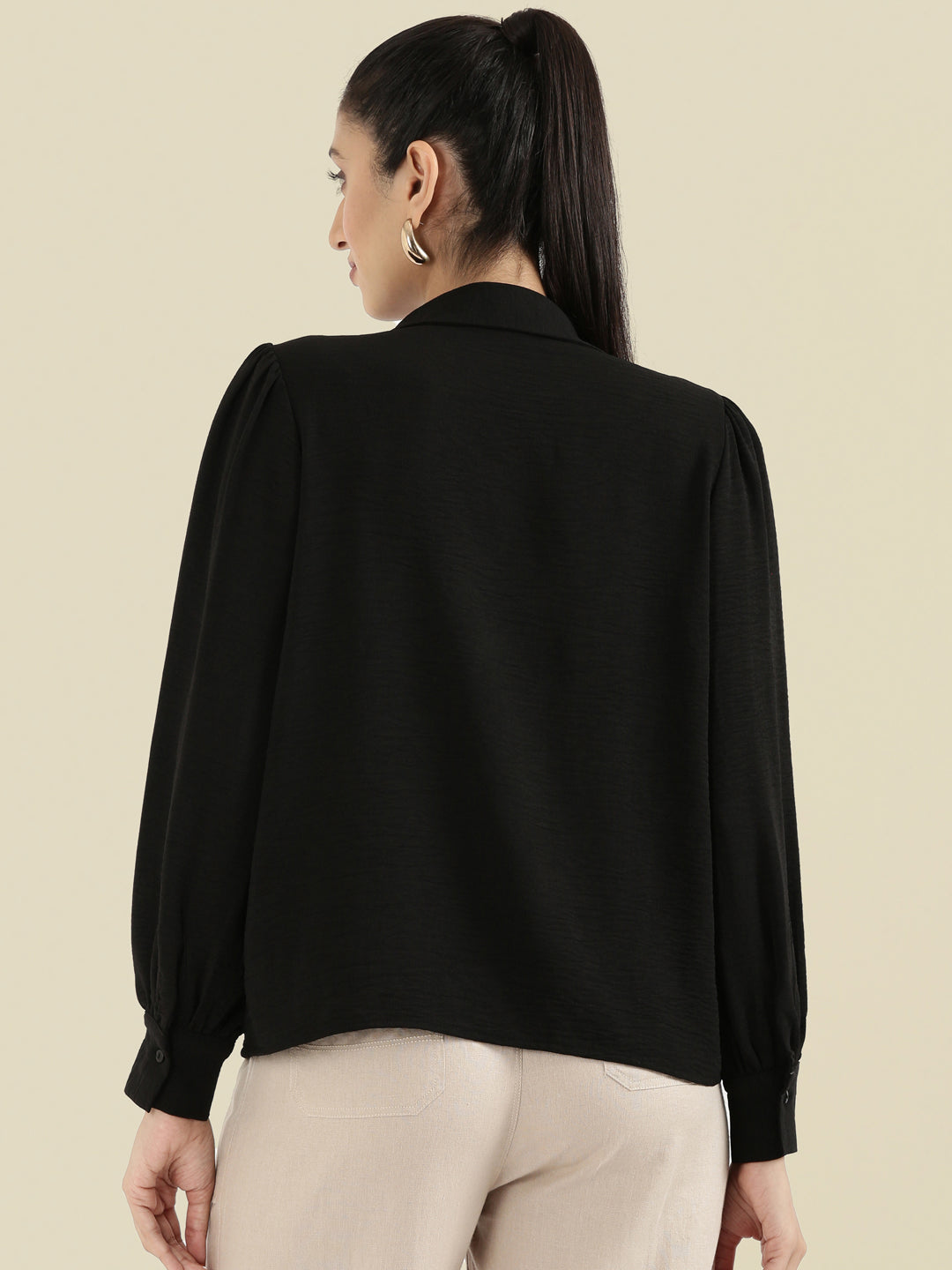 Hammered Classic Collar Pintuck Shirt