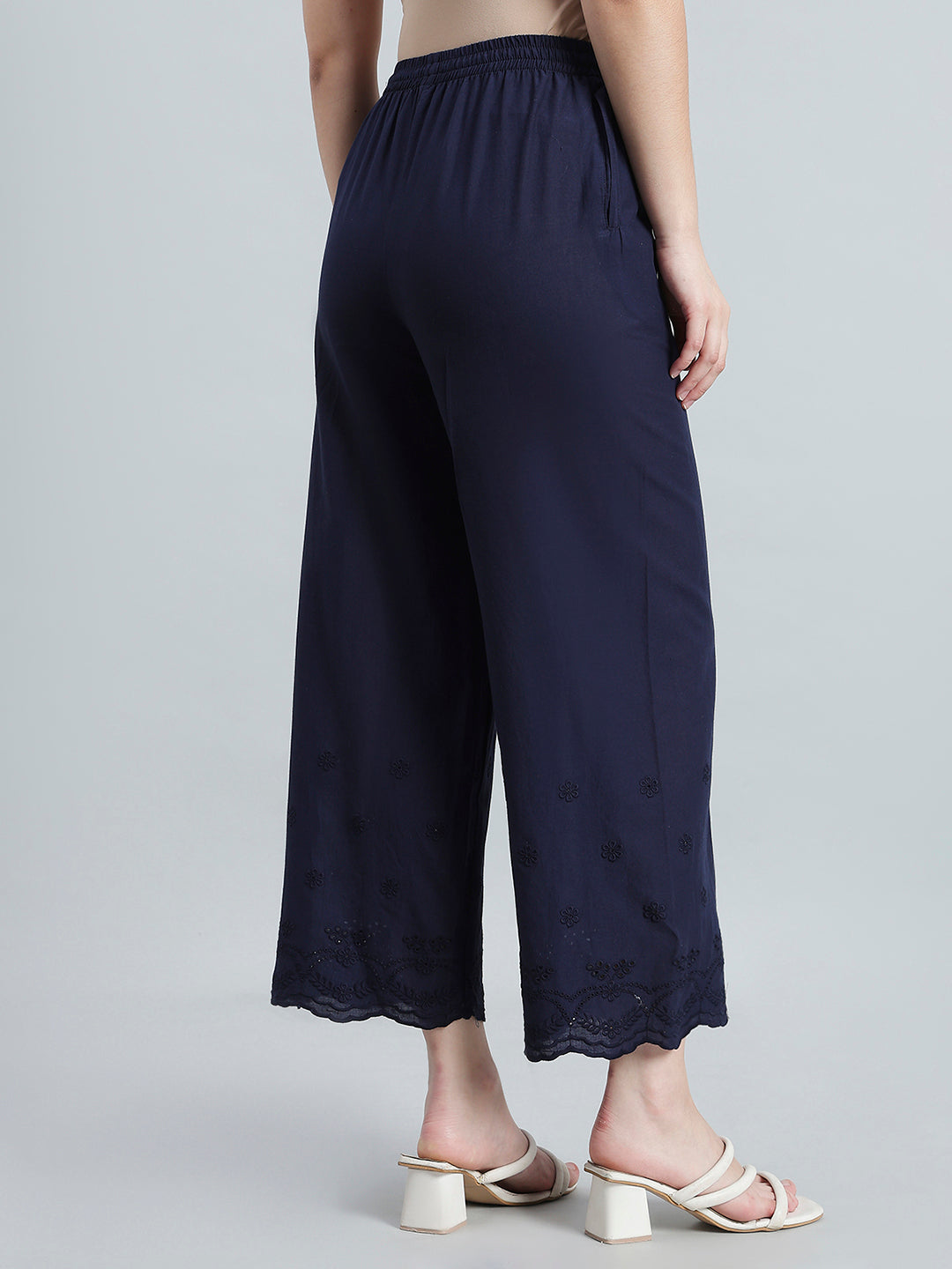 Navy Hakoba Wide Pant