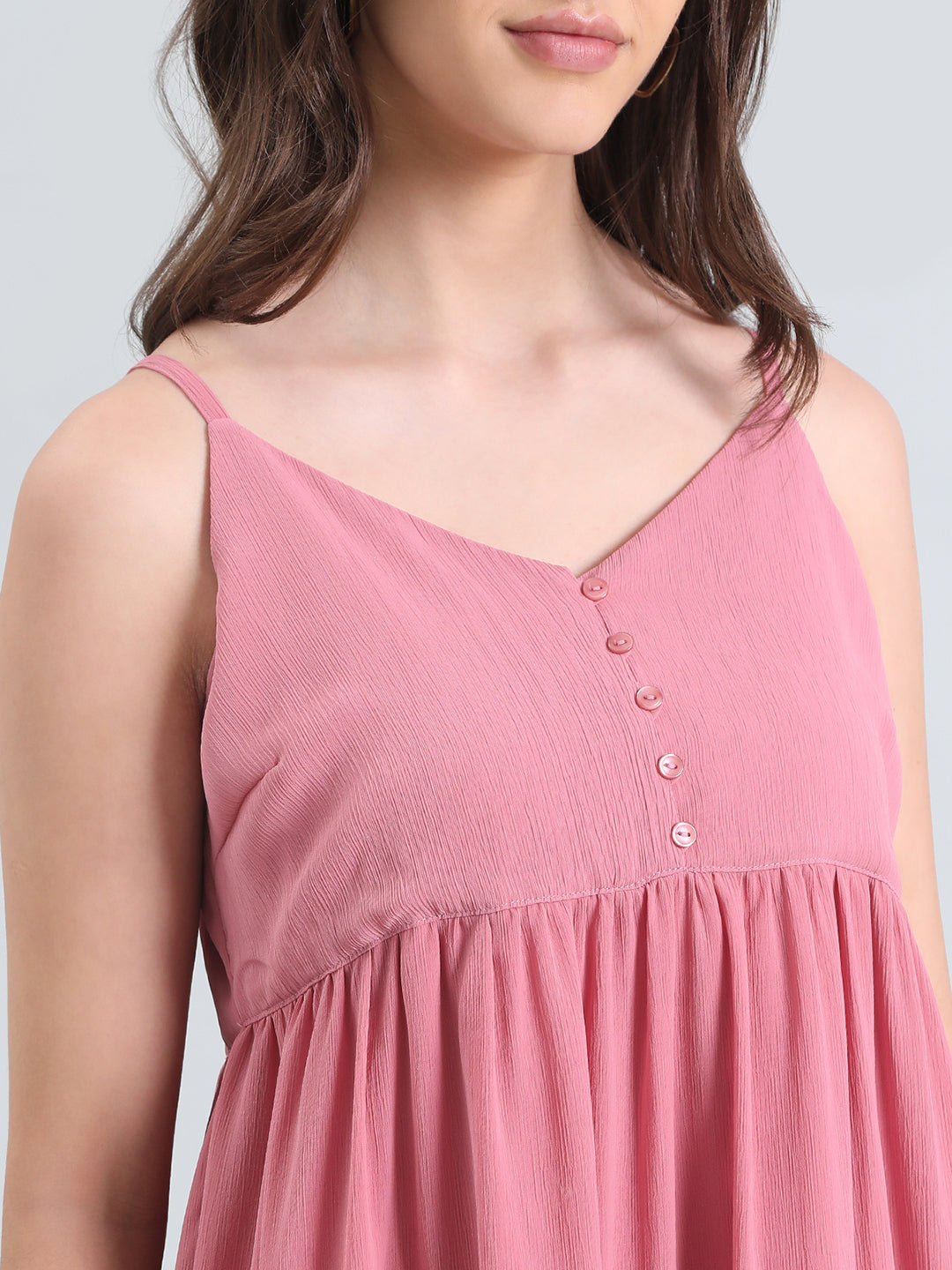 Georgette V-Neck Slip Dress