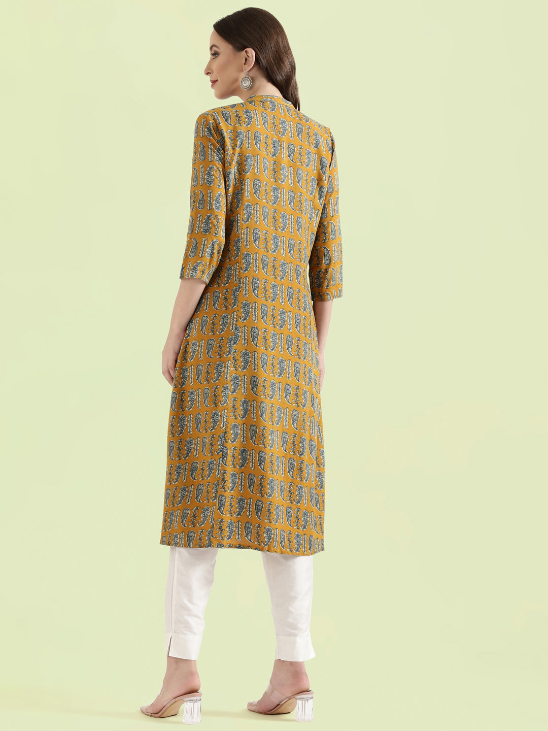 Viscose Paisley Print A-Line Kurta