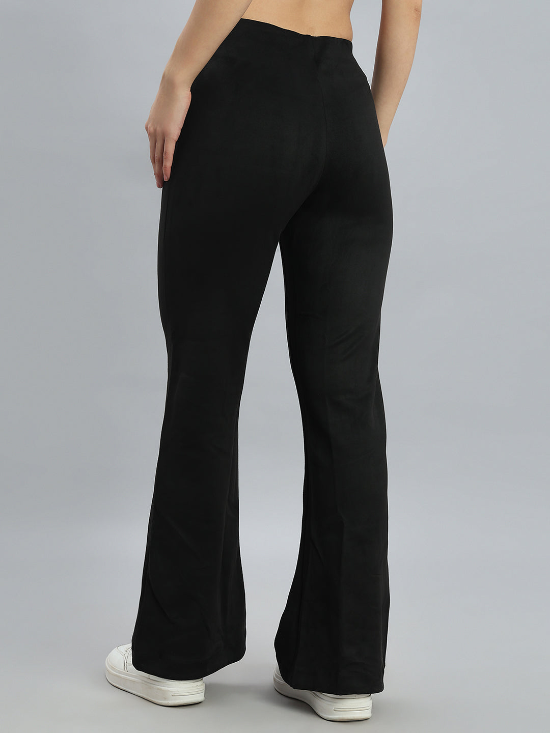 Black Suede Bell Bottom