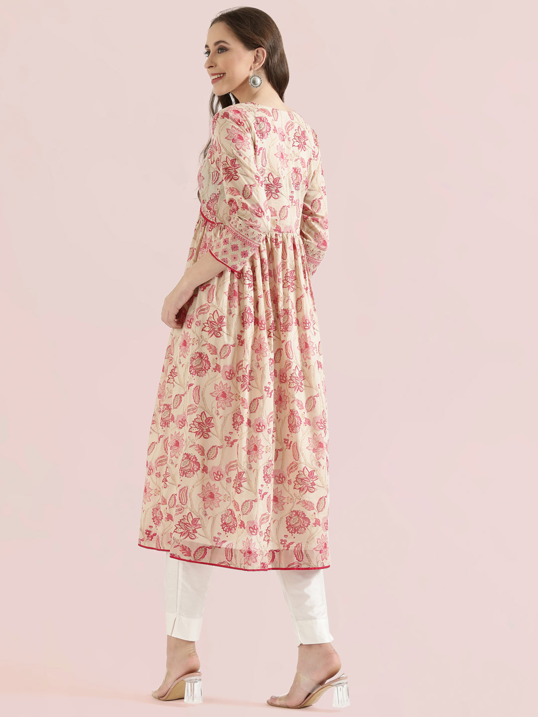 Floral Embroidered Alia Cut Anarkali