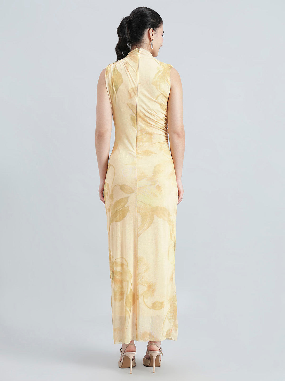 Floral Printed Mesh Dress