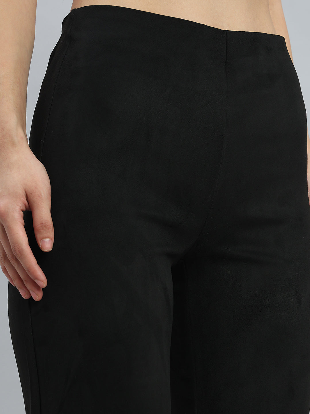 Black Suede Bell Bottom