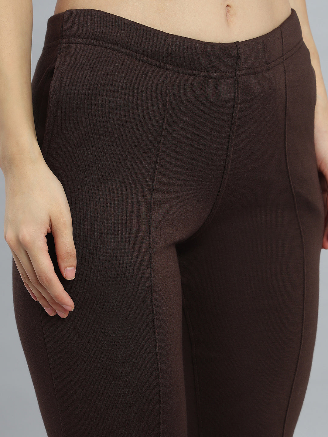 Dark Brown Fleece Ultra Warm Kurti Pant