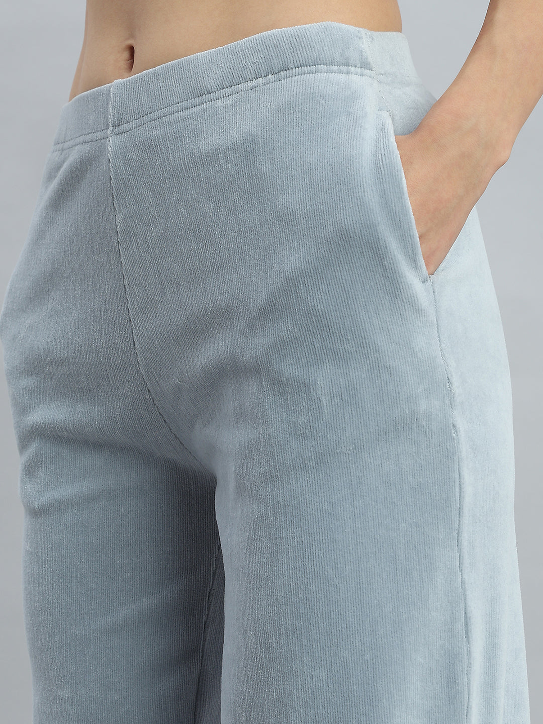 Dusty Blue Corduroy Wide Pants