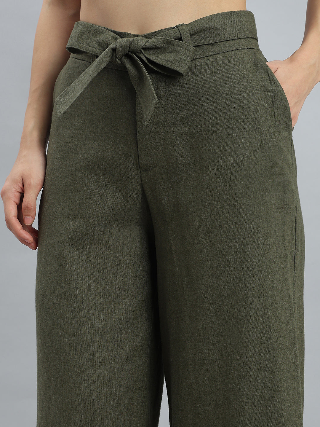 Olive Linen Blend Culottes