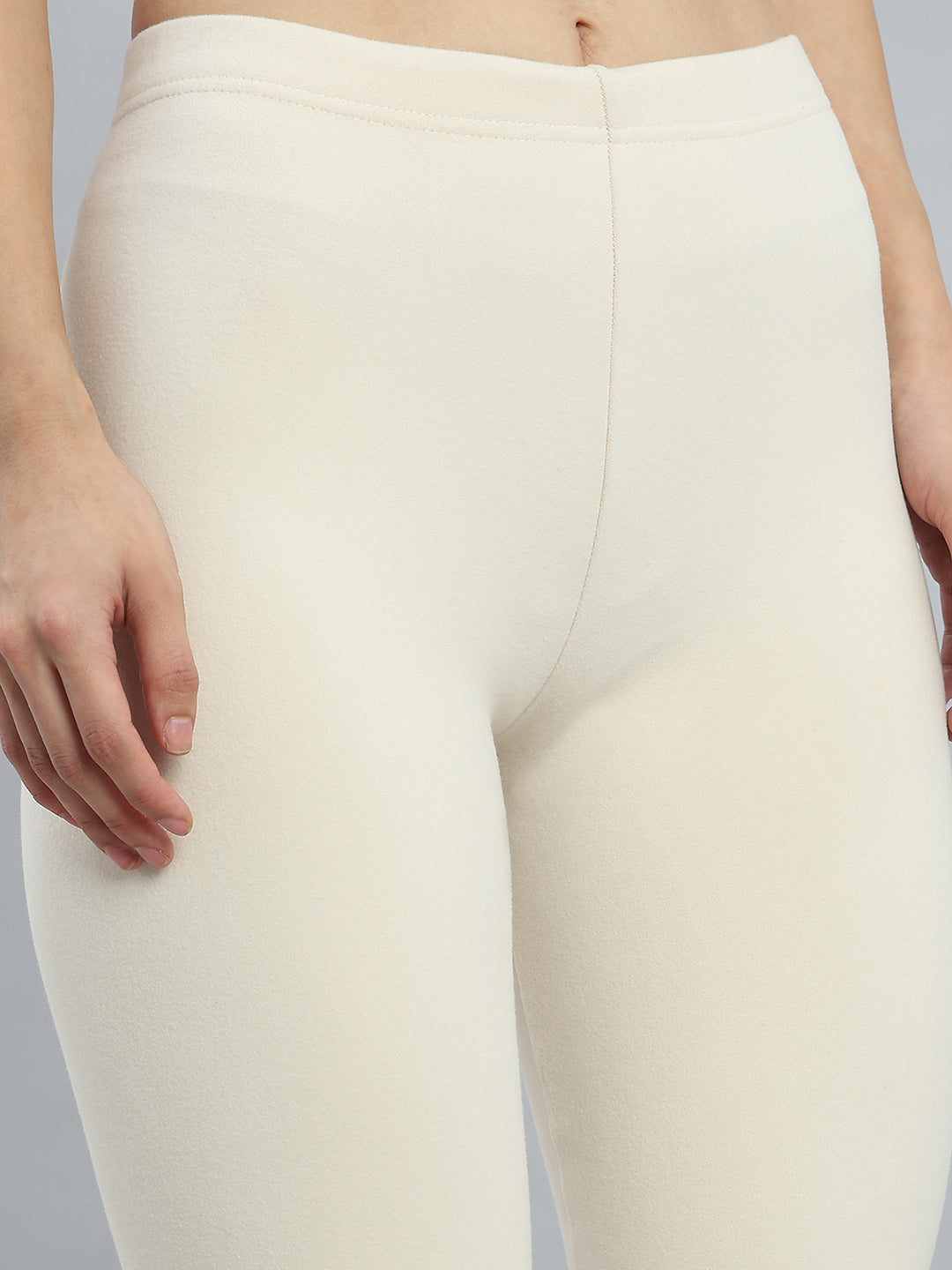 Cream Warm Suede Leggings