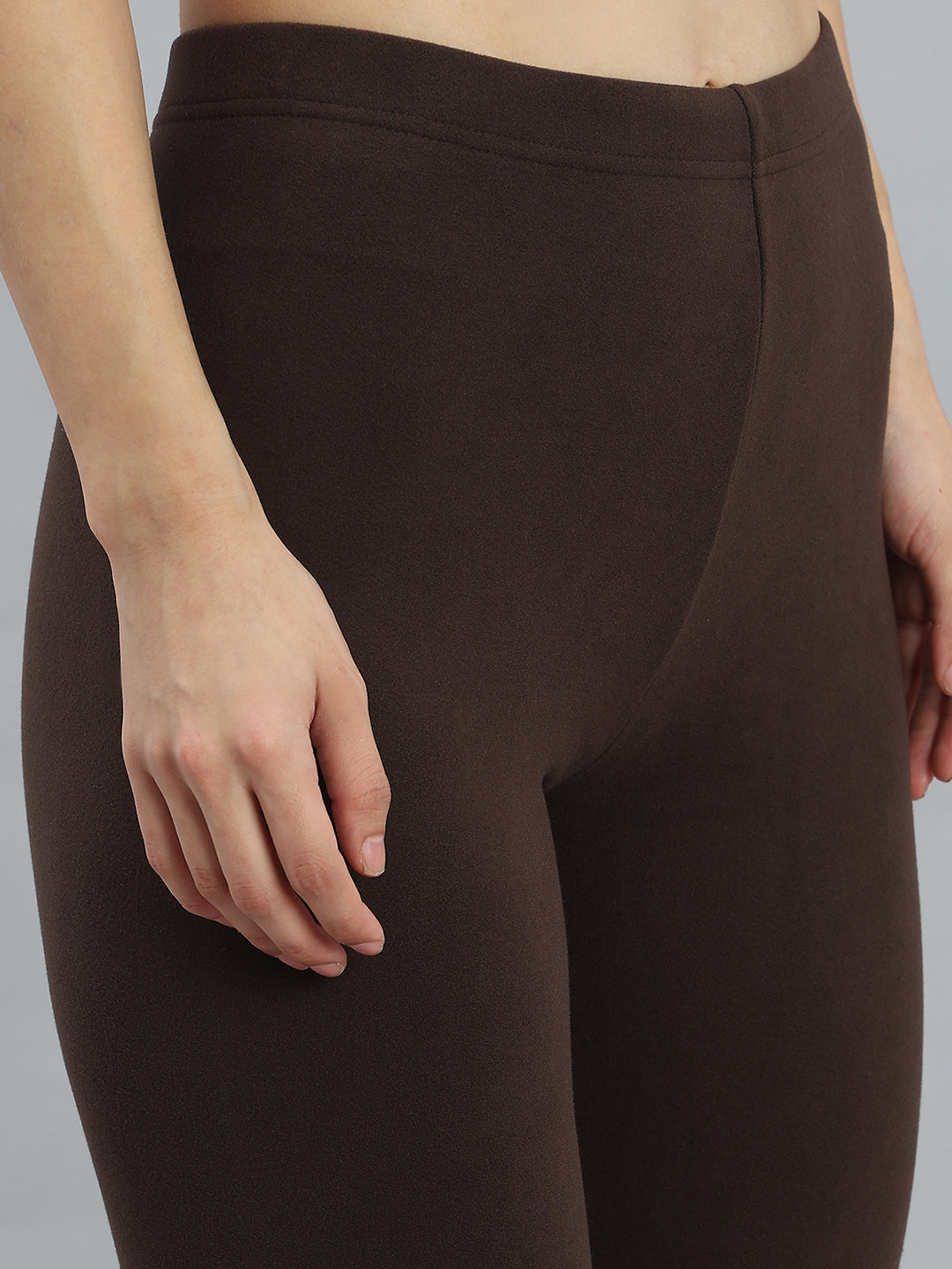 Dark Brown Warm Suede Leggings