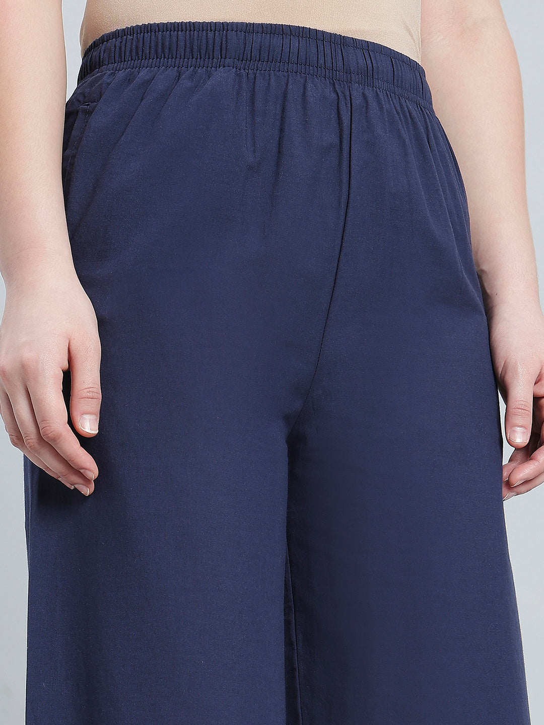 Navy Cotton Hakoba Palazzo