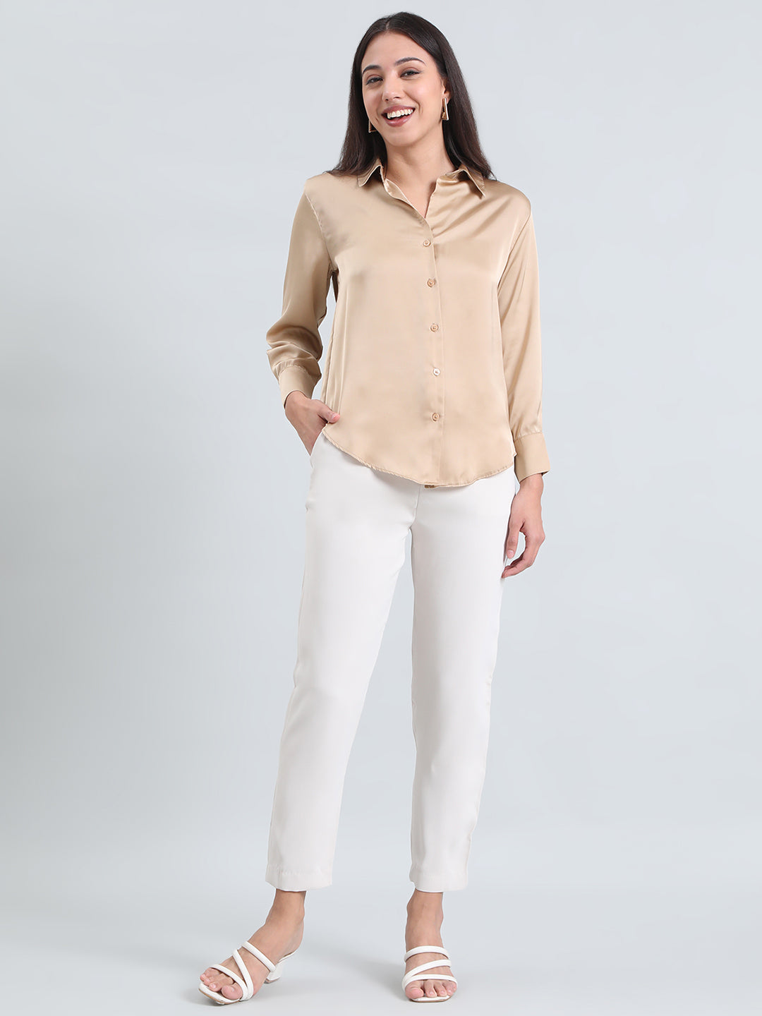 Satin Classic Collar Shirt
