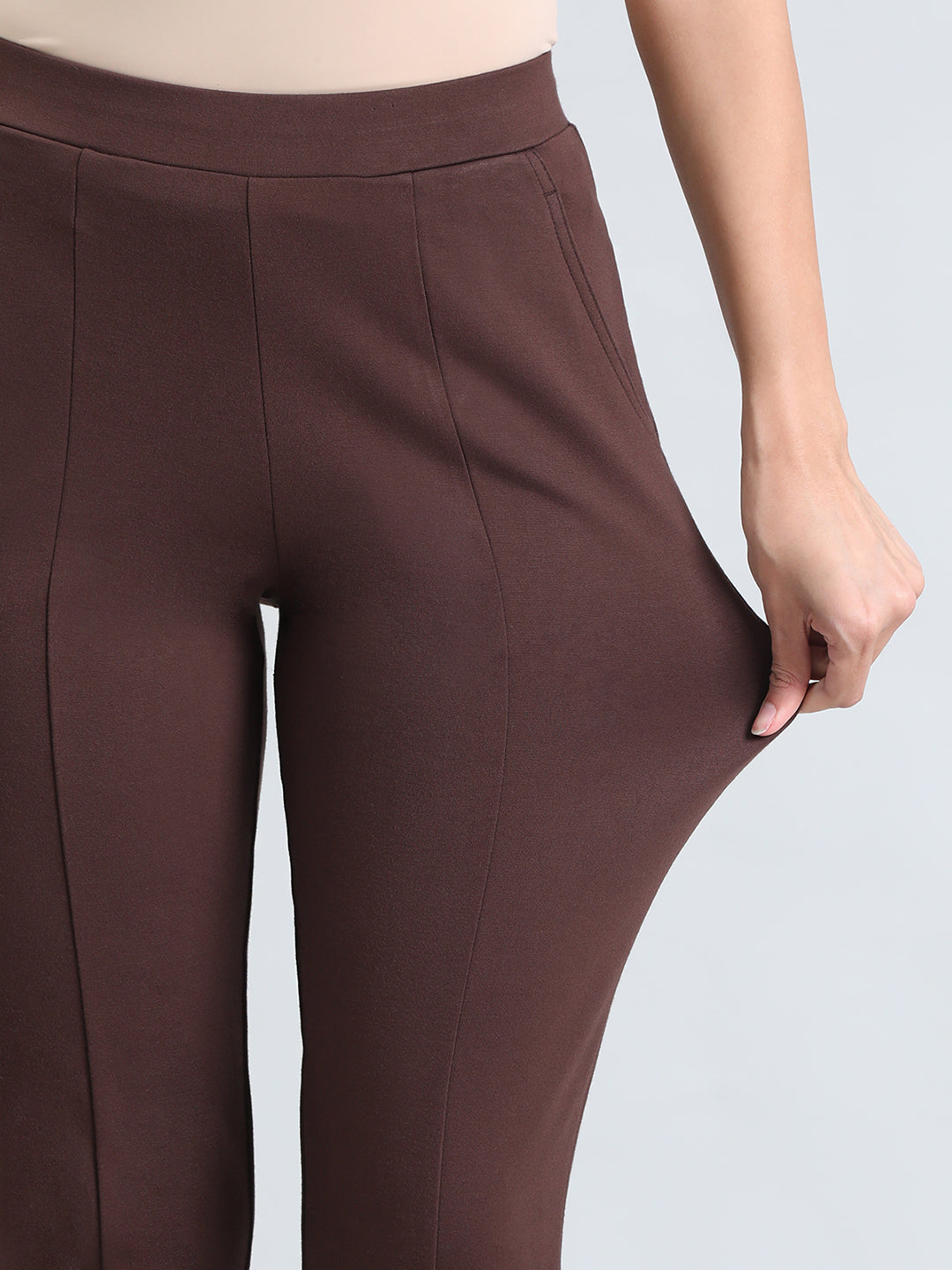 Dark Brown Roma Ponte Pants