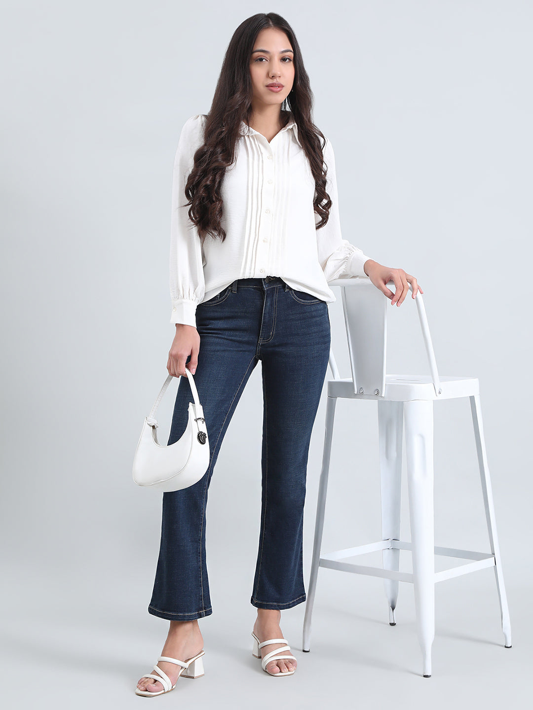 Blue Denim Boot Cut Jeans