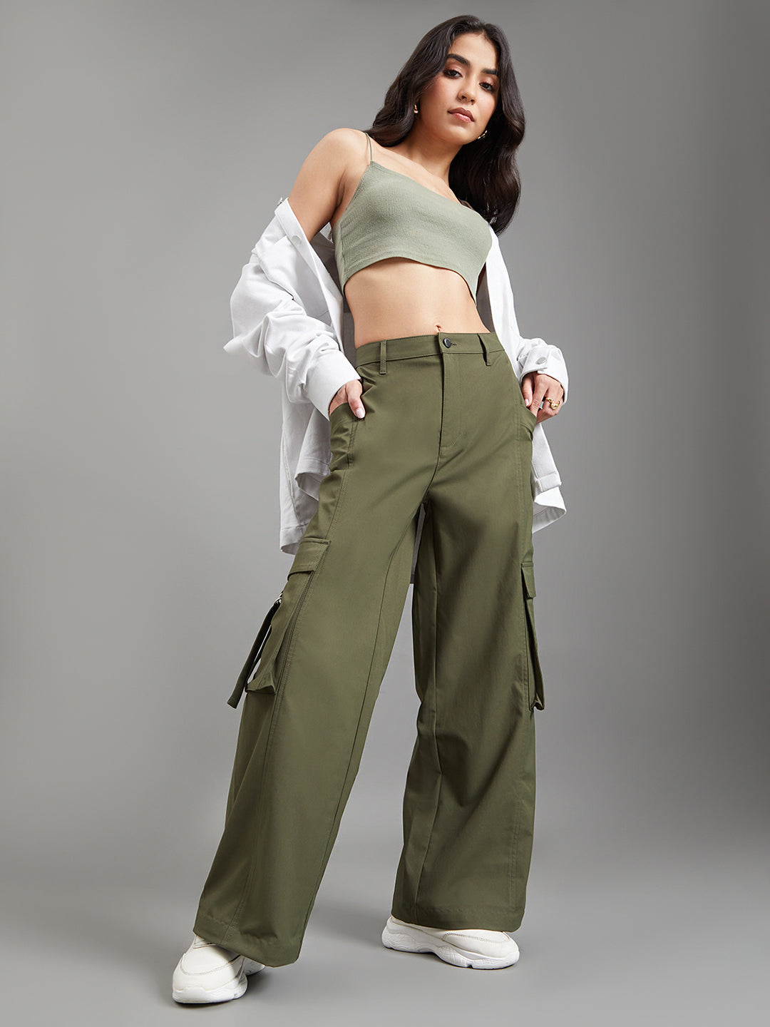 Dark Olive Cargo Pants
