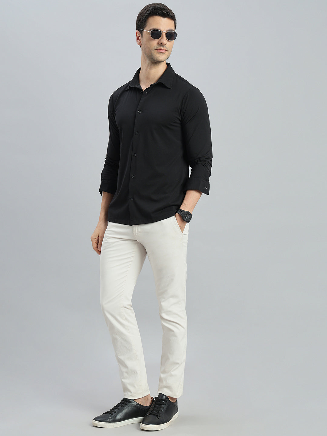 Cotton Stretch Knit Shirt