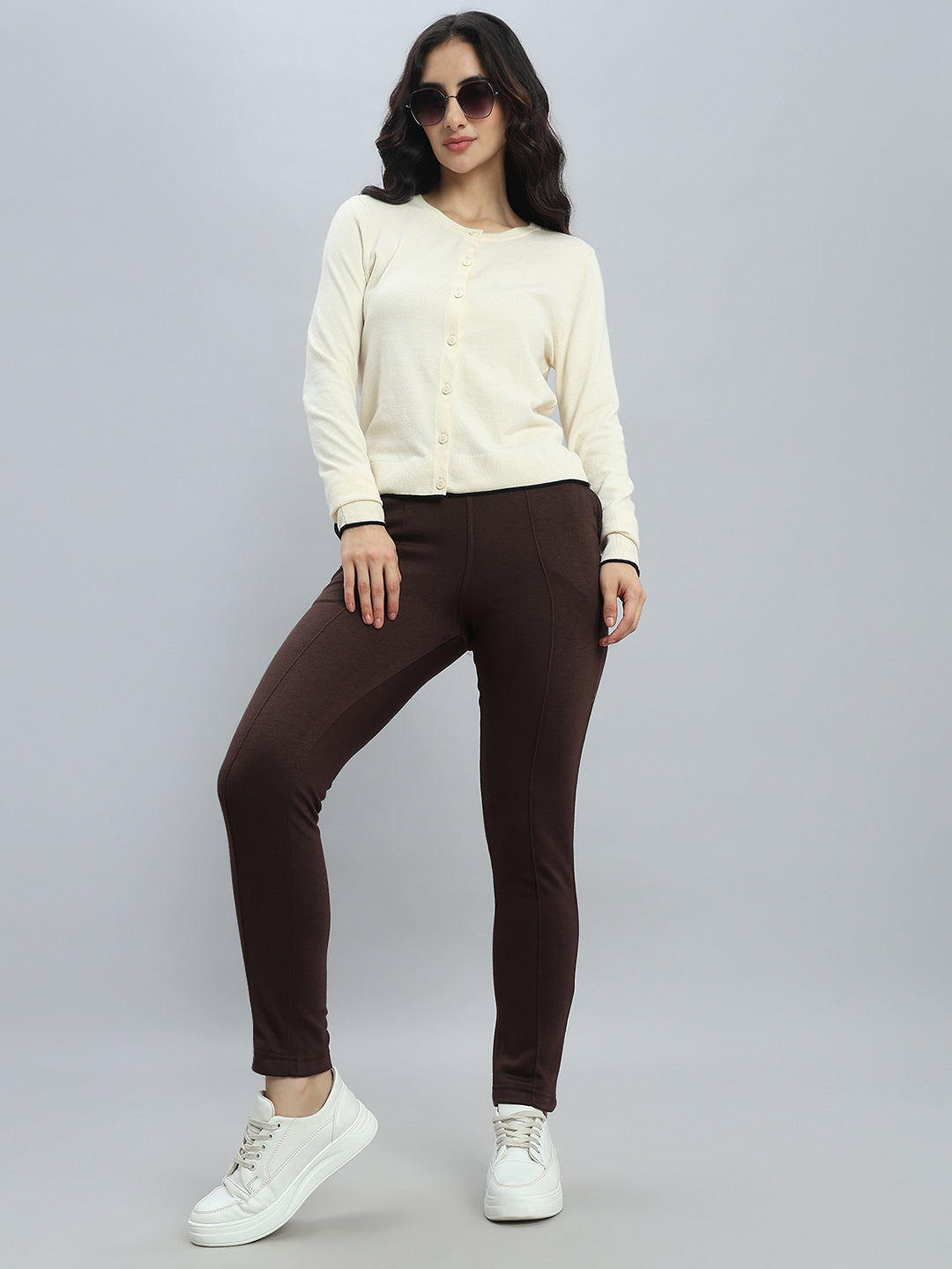 Dark Brown Fleece Ultra Warm Kurti Pant
