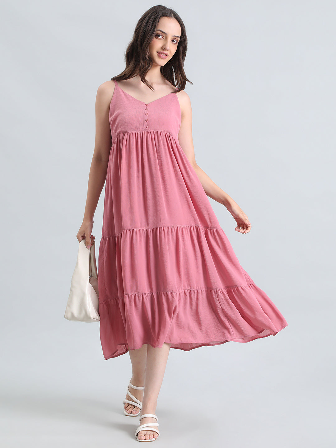 Georgette V-Neck Slip Dress