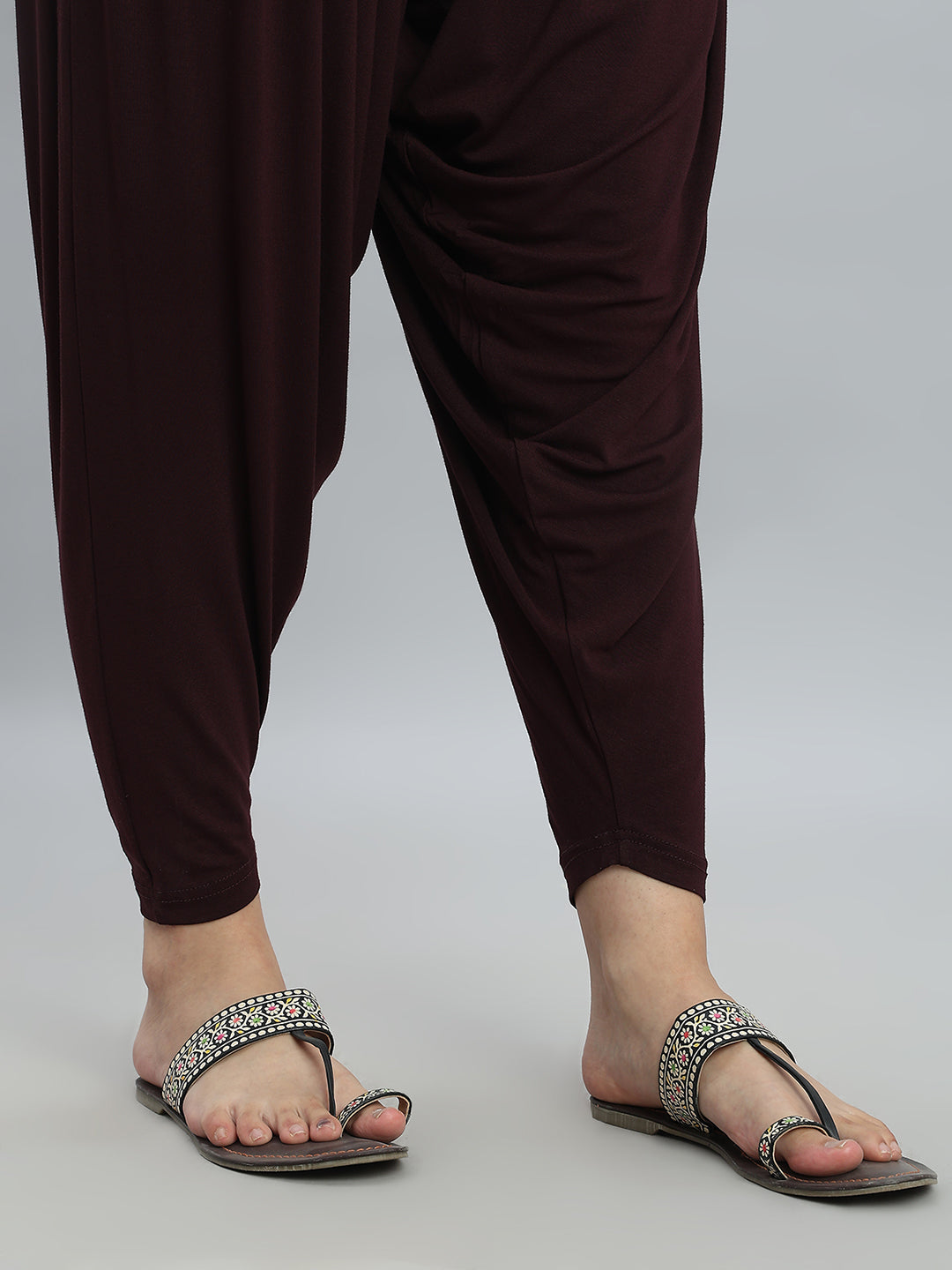 Dark Wine Viscose Stretch Patiala