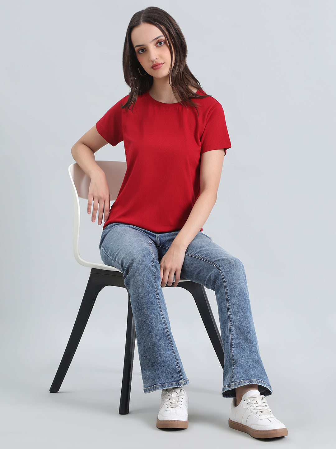 Cotton Jersey Crew Neck Slim Fit T-Shirt