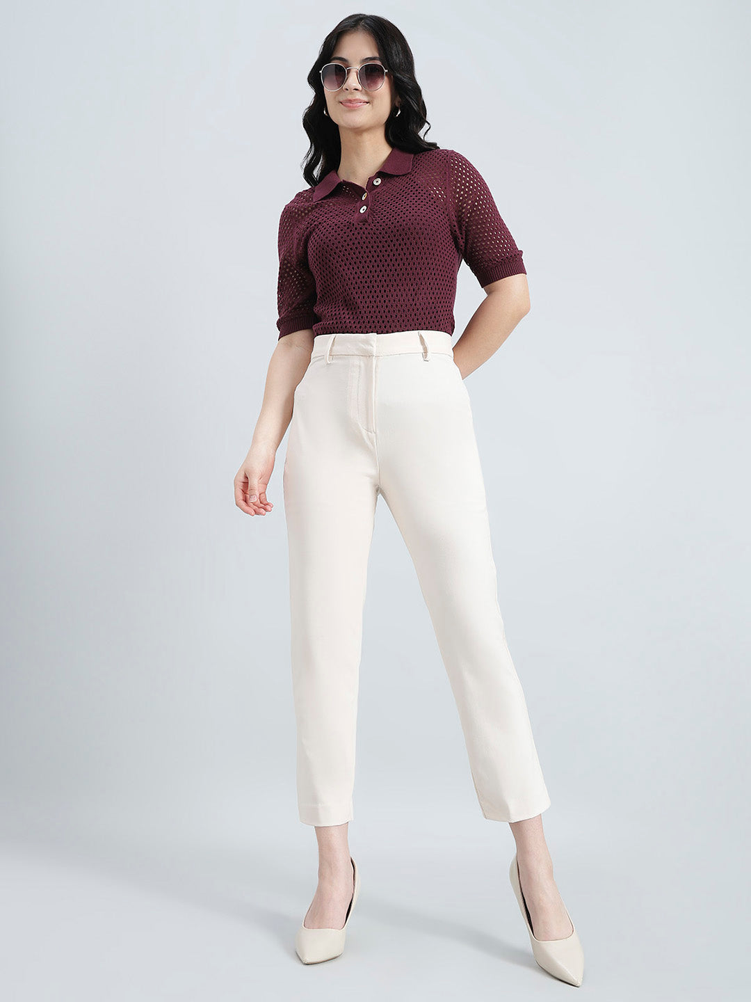 Cream Smart Fit Pant