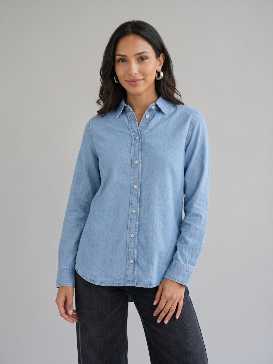 Denim Shirt Classic Collar
