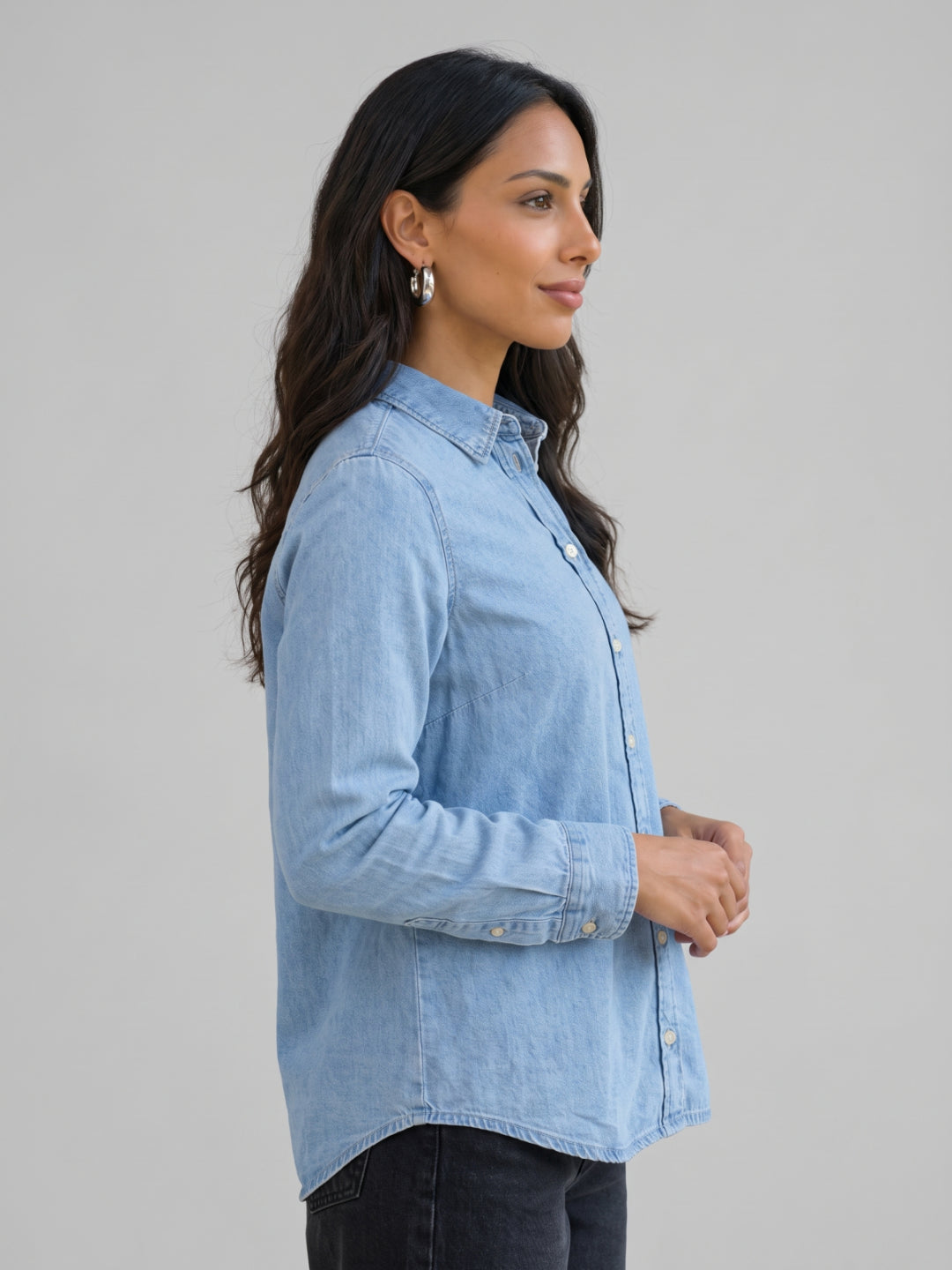 Denim Shirt Classic Collar
