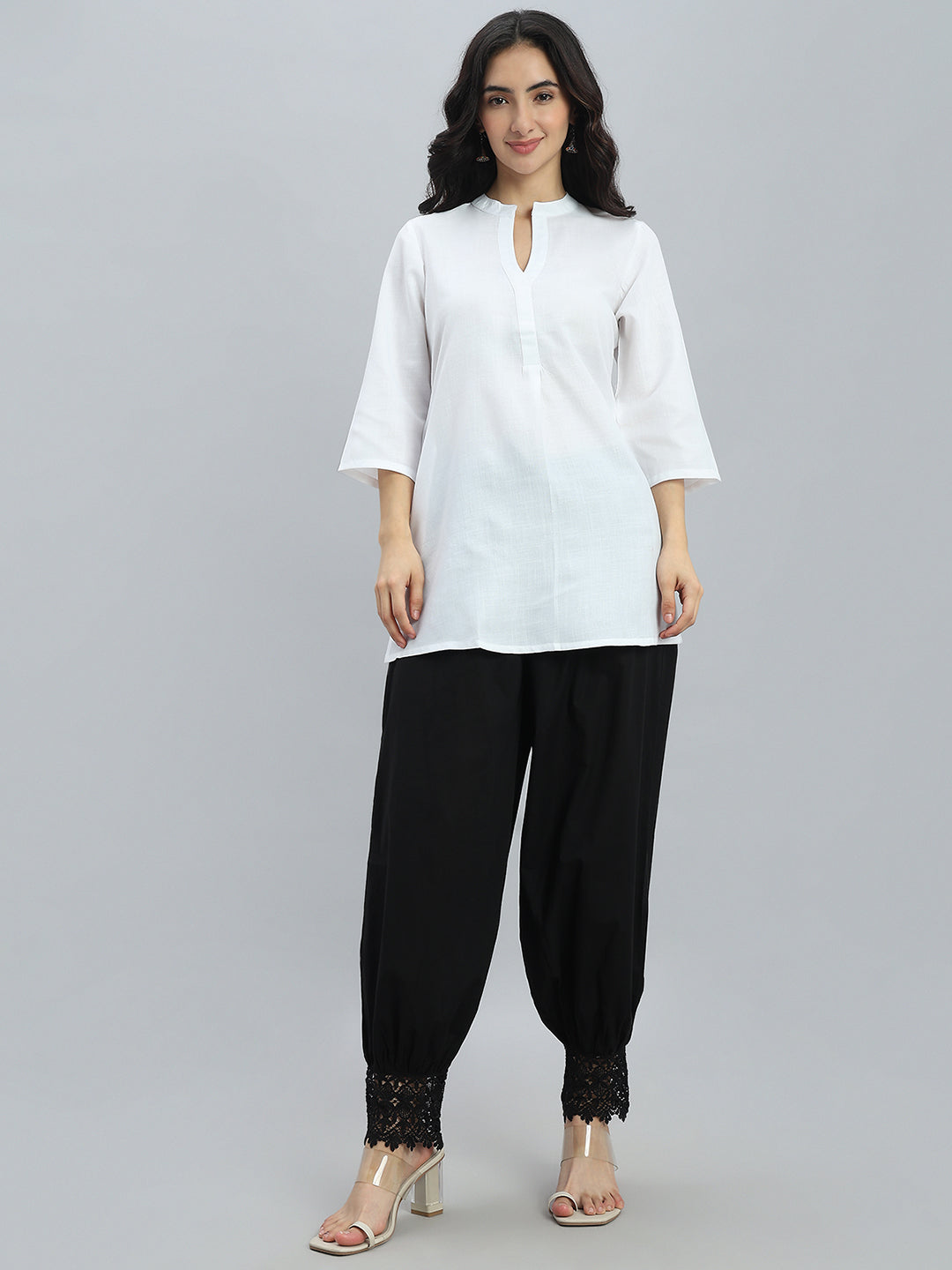 Black Embroidered Lace Salwar