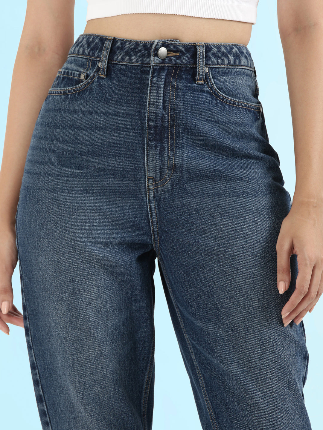 Blue Denim Mom Jeans